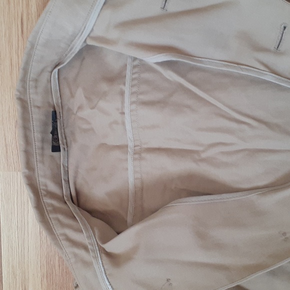 A.P.C. Single Breasted Short Classic Beige Tan Camel Cotton Trenchcoat Size 34 - Picture 6 of 10